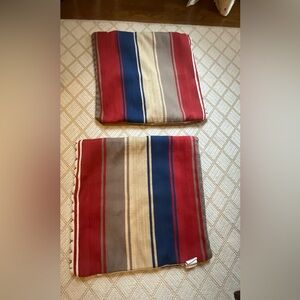 PAIR POTTERY BARN WOOL SOUTHWEST STYLE PILLOW COVER